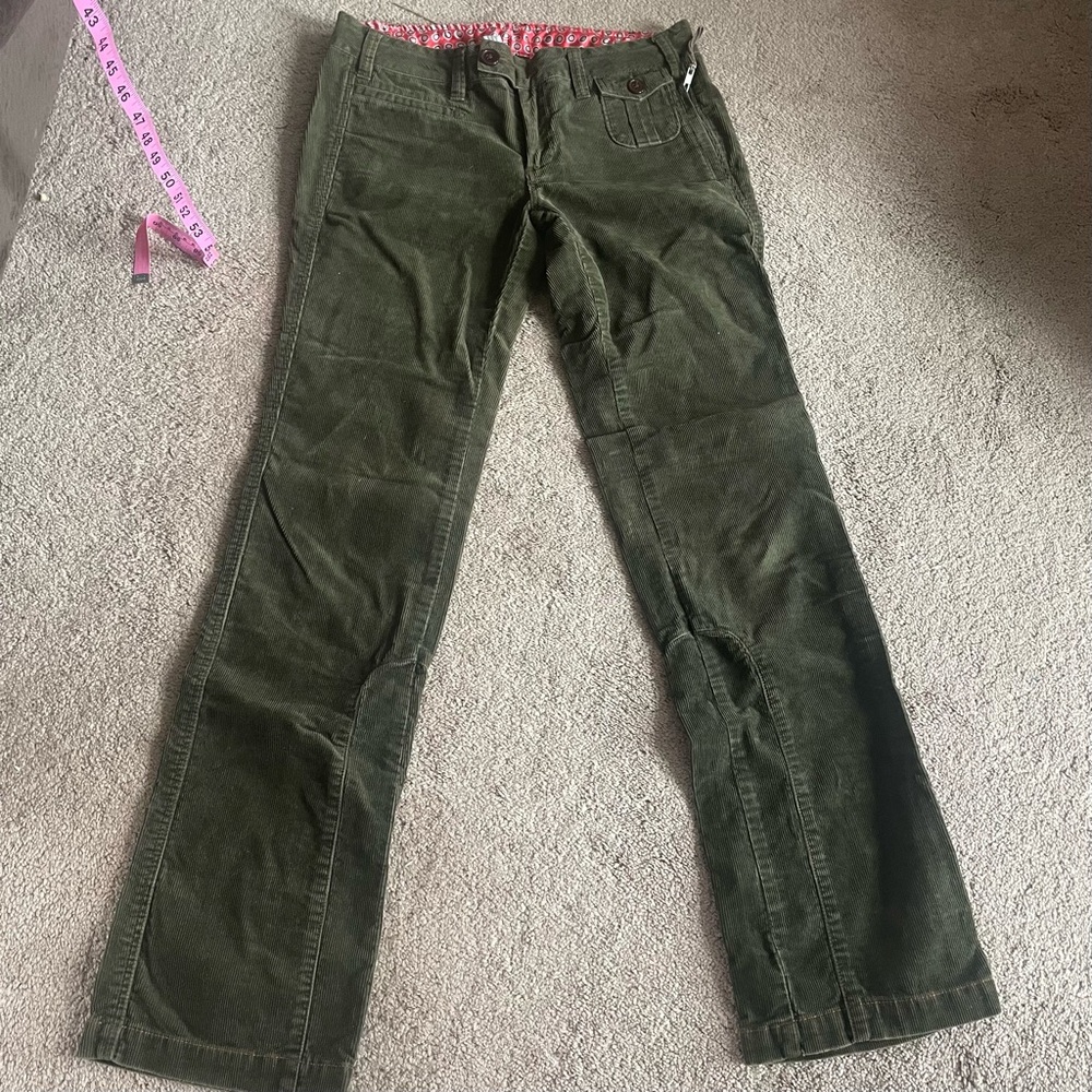 Green corduroys
